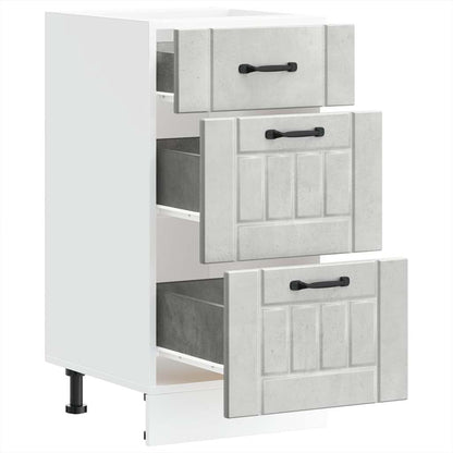 Base da Cucina Lucca Grigio Cemento in Legno Multistrato - homemem39