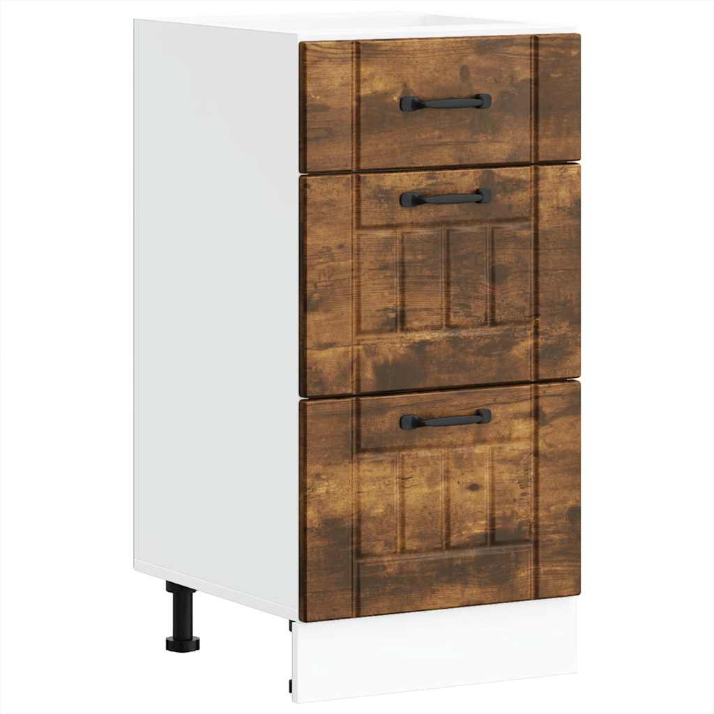 Base da Cucina Lucca Rovere Fumo in Legno Multistrato