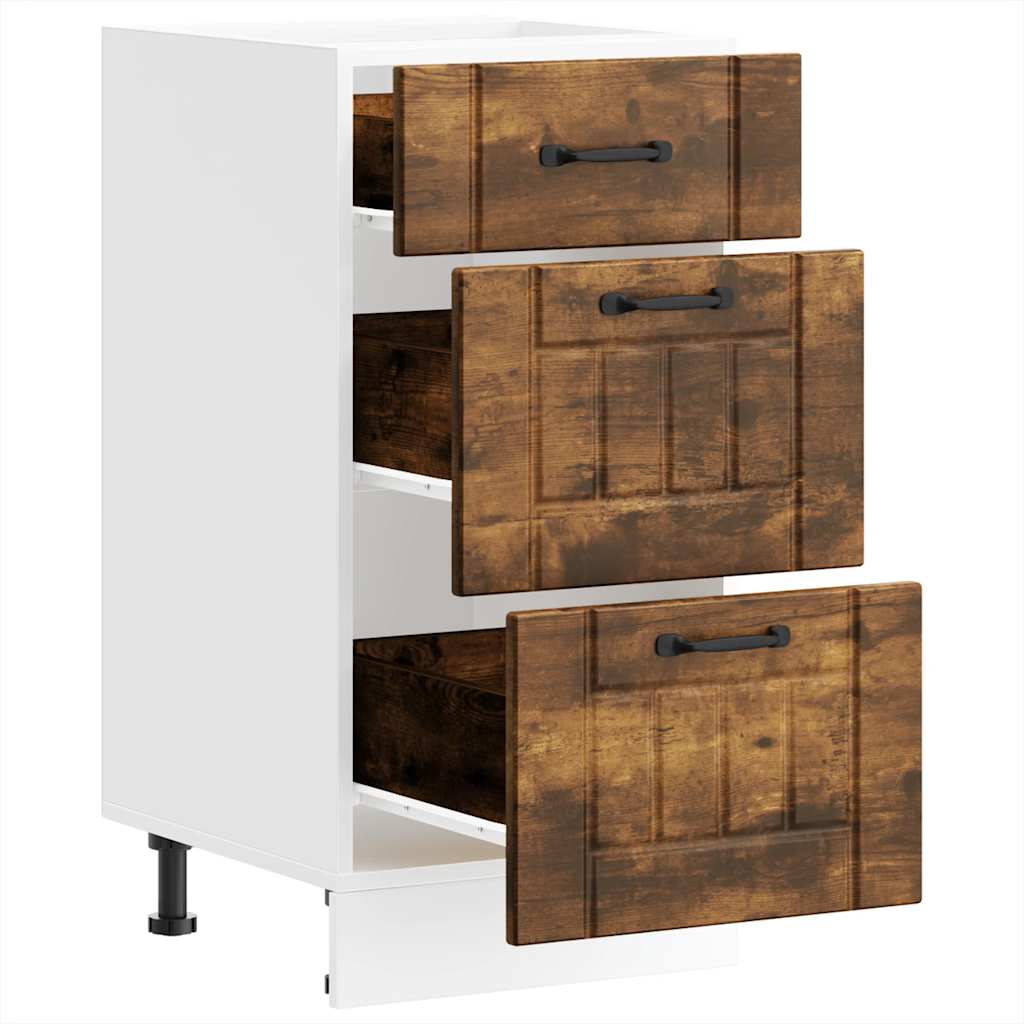 Base da Cucina Lucca Rovere Fumo in Legno Multistrato