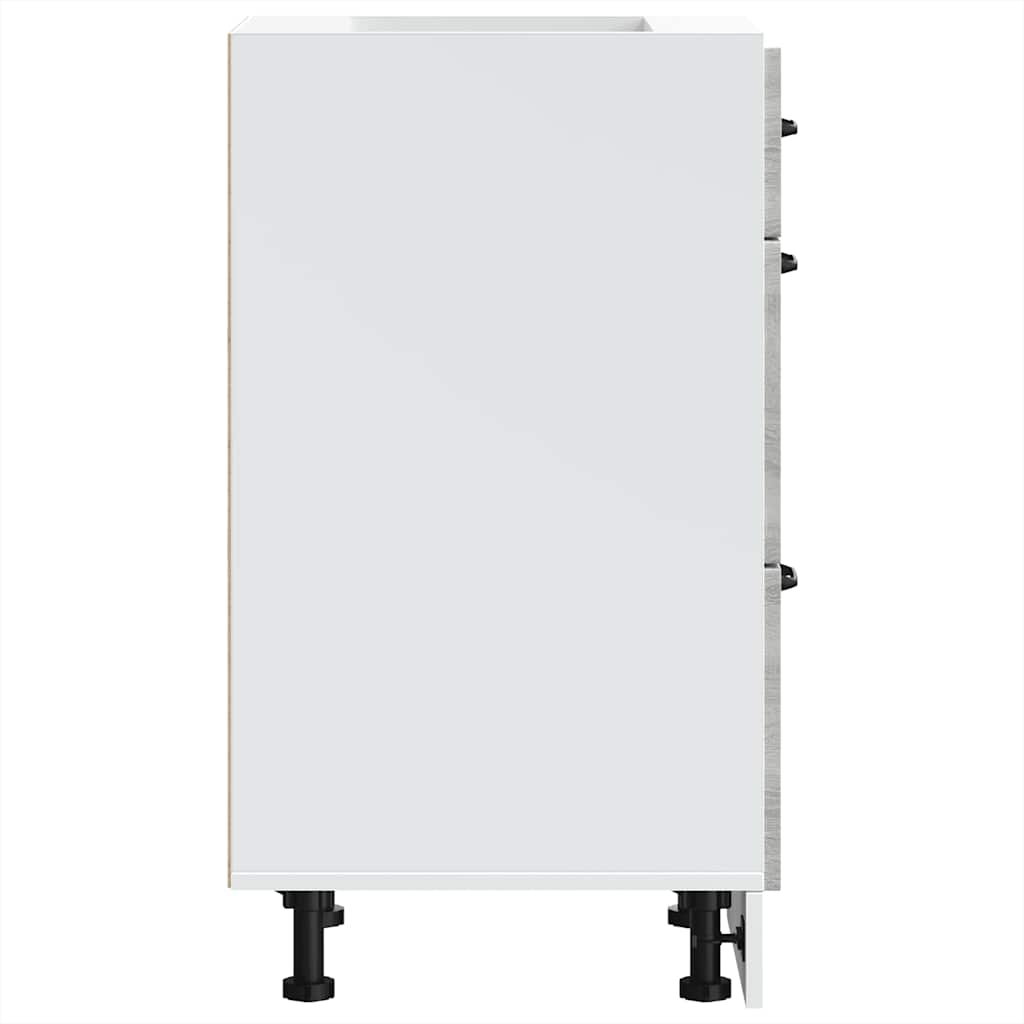 Base da Cucina Lucca Grigio Sonoma in Legno Multistrato - homemem39