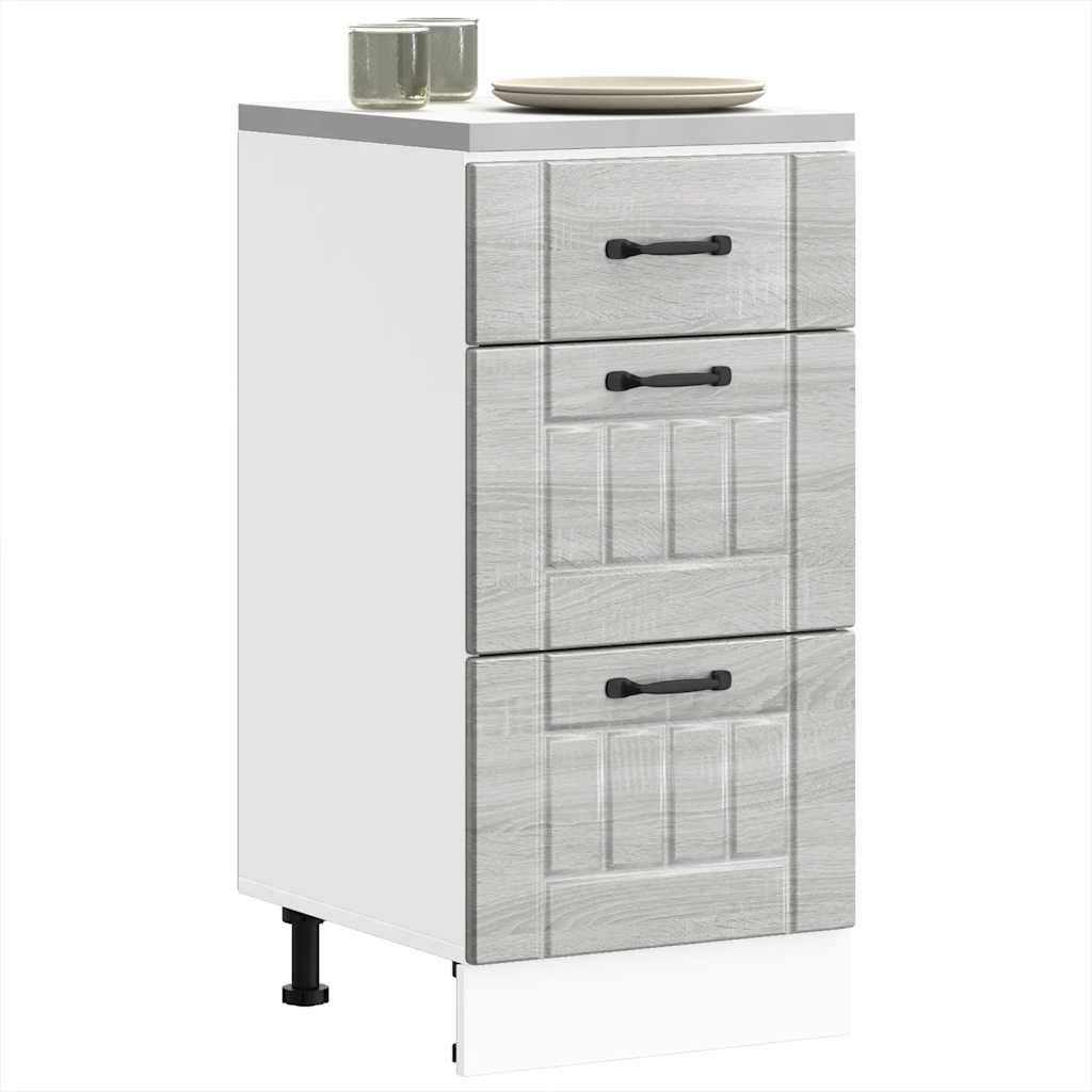 Base da Cucina Lucca Grigio Sonoma in Legno Multistrato
