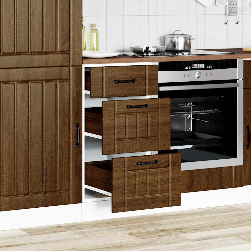 Base da Cucina Lucca Rovere Marrone in Legno Multistrato | homemem39