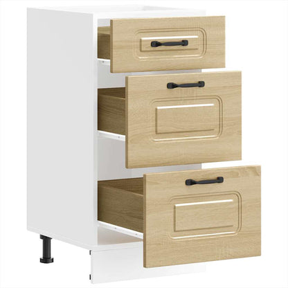Mobiletto da cucina "Kalmar" Bianco lucido in legno ingegnerizzato