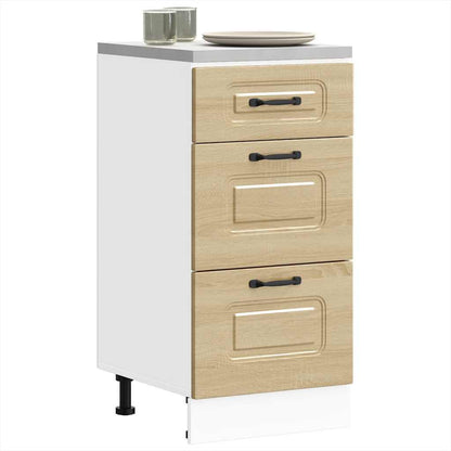 Mobiletto da cucina "Kalmar" Bianco lucido in legno ingegnerizzato