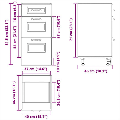 Base da Cucina Kalmar Rovere Sonoma in Legno Multistrato | homemem39