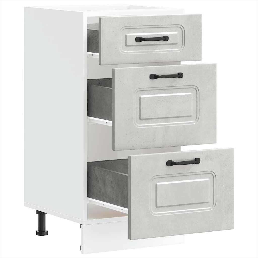 Base da Cucina Kalmar Grigio Cemento in Legno Multistrato - homemem39