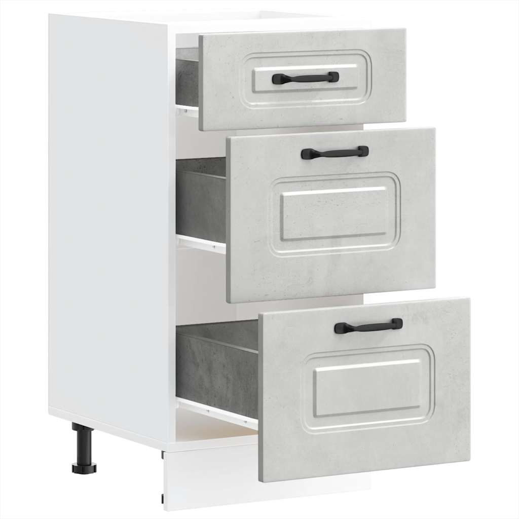Base da Cucina Kalmar Grigio Cemento in Legno Multistrato