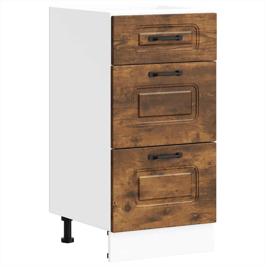 Base da Cucina Kalmar Rovere Fumo in Legno Multistrato - homemem39