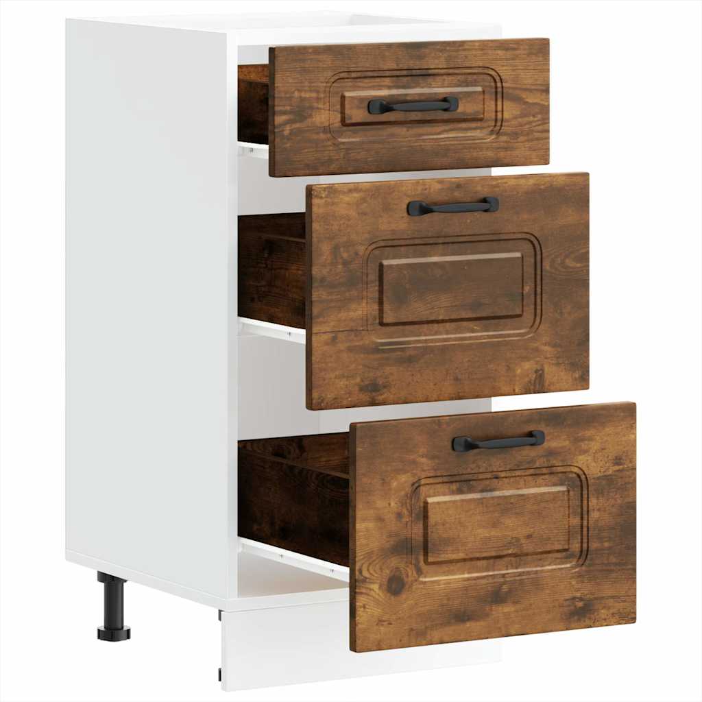 Base da Cucina Kalmar Rovere Fumo in Legno Multistrato - homemem39