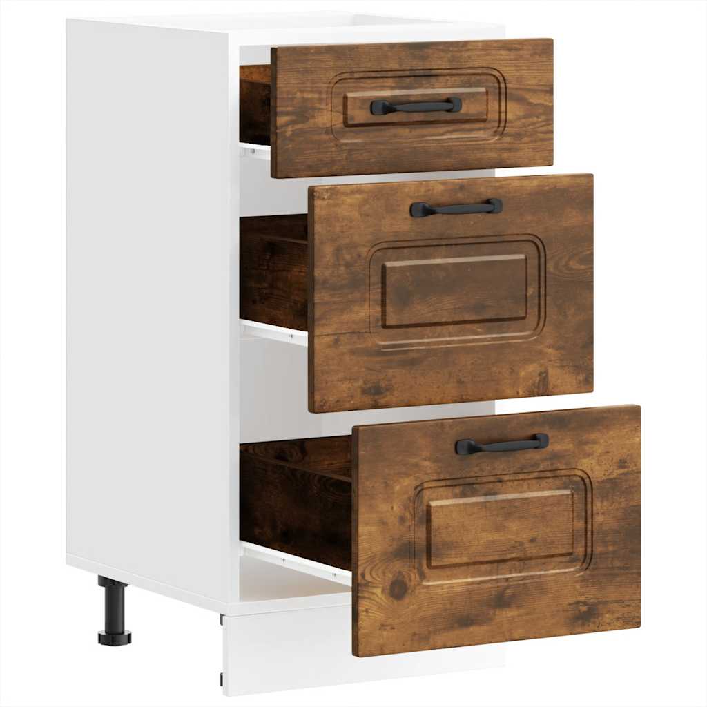 Base da Cucina Kalmar Rovere Fumo in Legno Multistrato