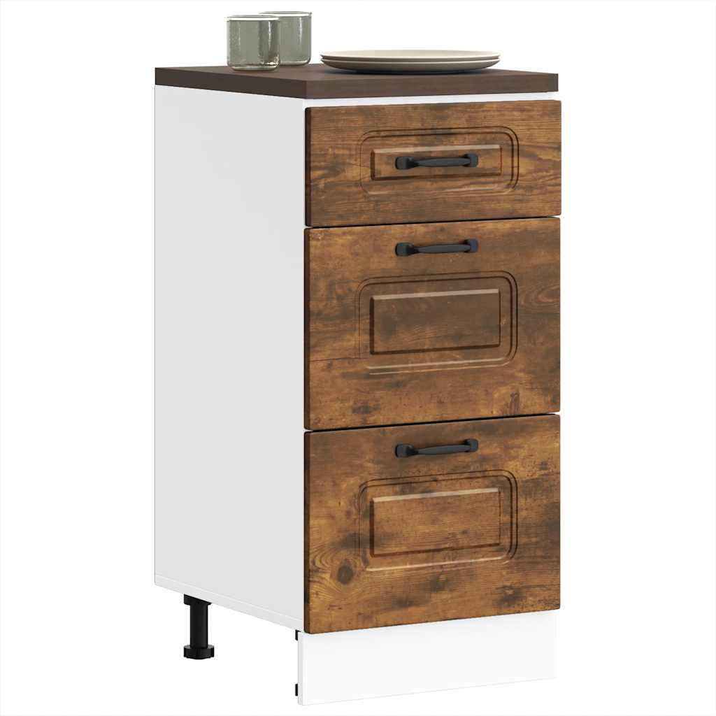 Base da Cucina Kalmar Rovere Fumo in Legno Multistrato