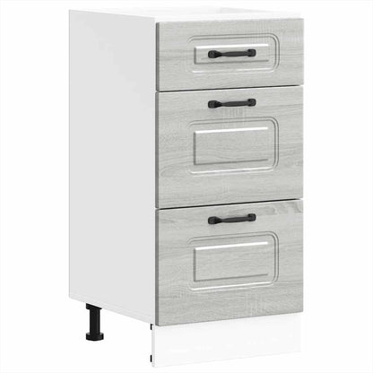 Base da Cucina Kalmar Grigio Sonoma in Legno Multistrato