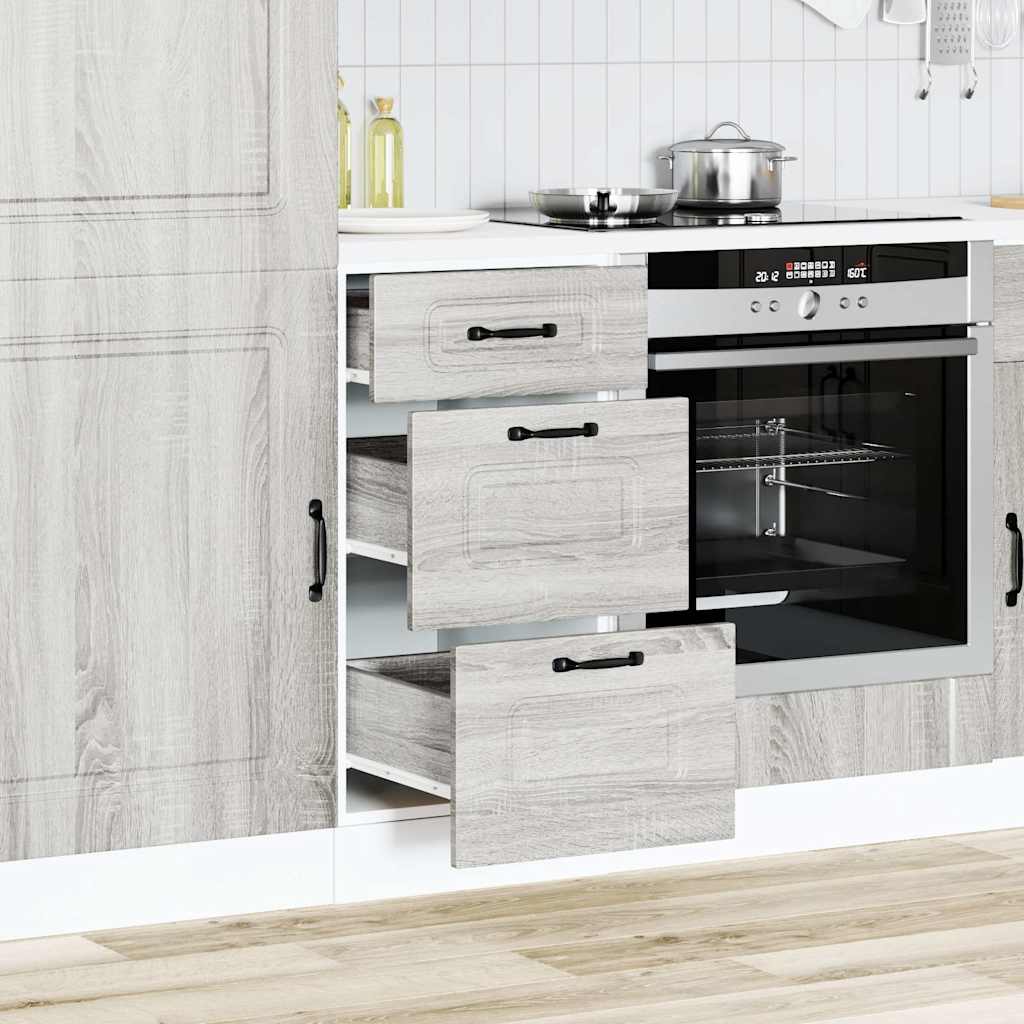 Base da Cucina Kalmar Grigio Sonoma in Legno Multistrato