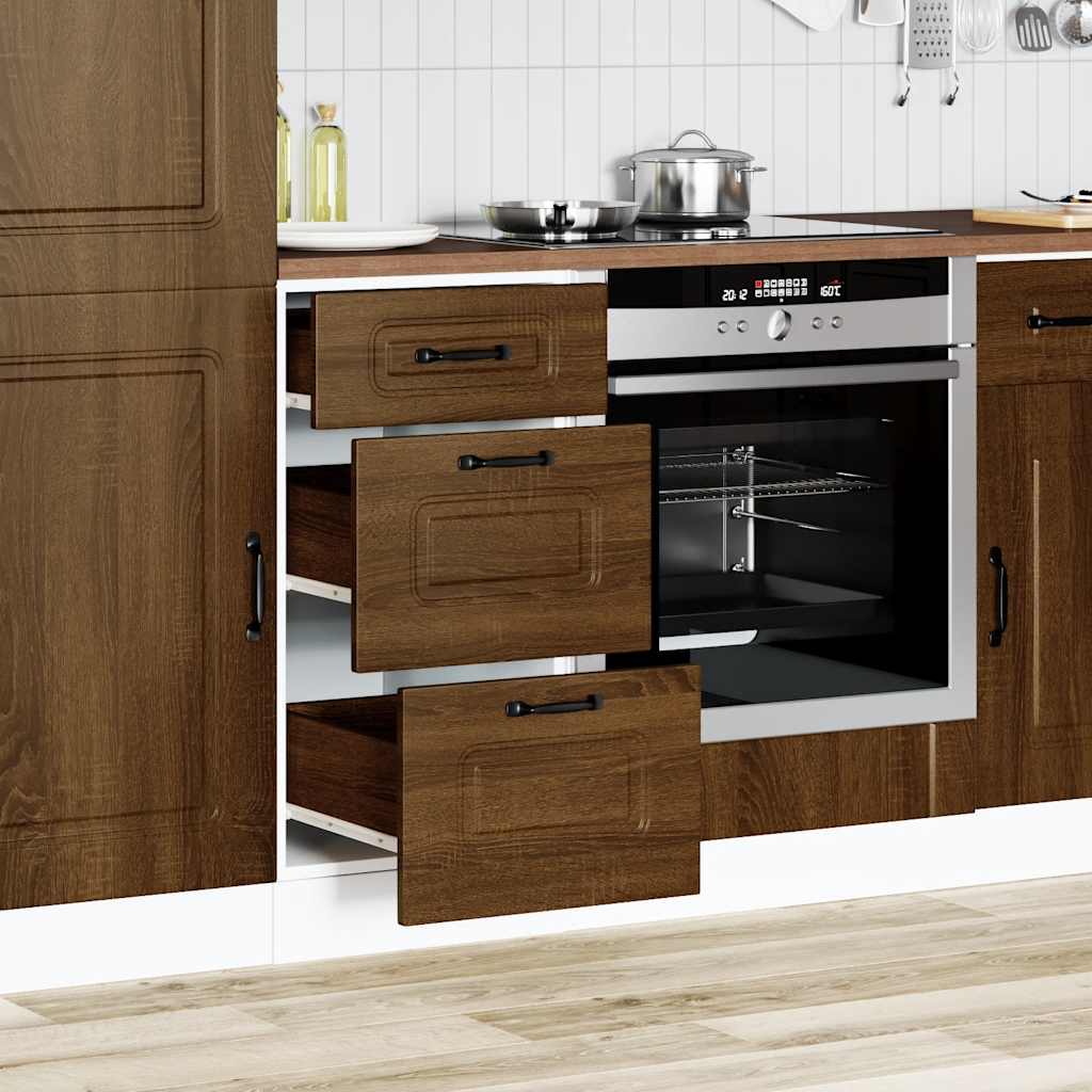 Base da Cucina Kalmar Rovere Marrone in Legno Multistrato