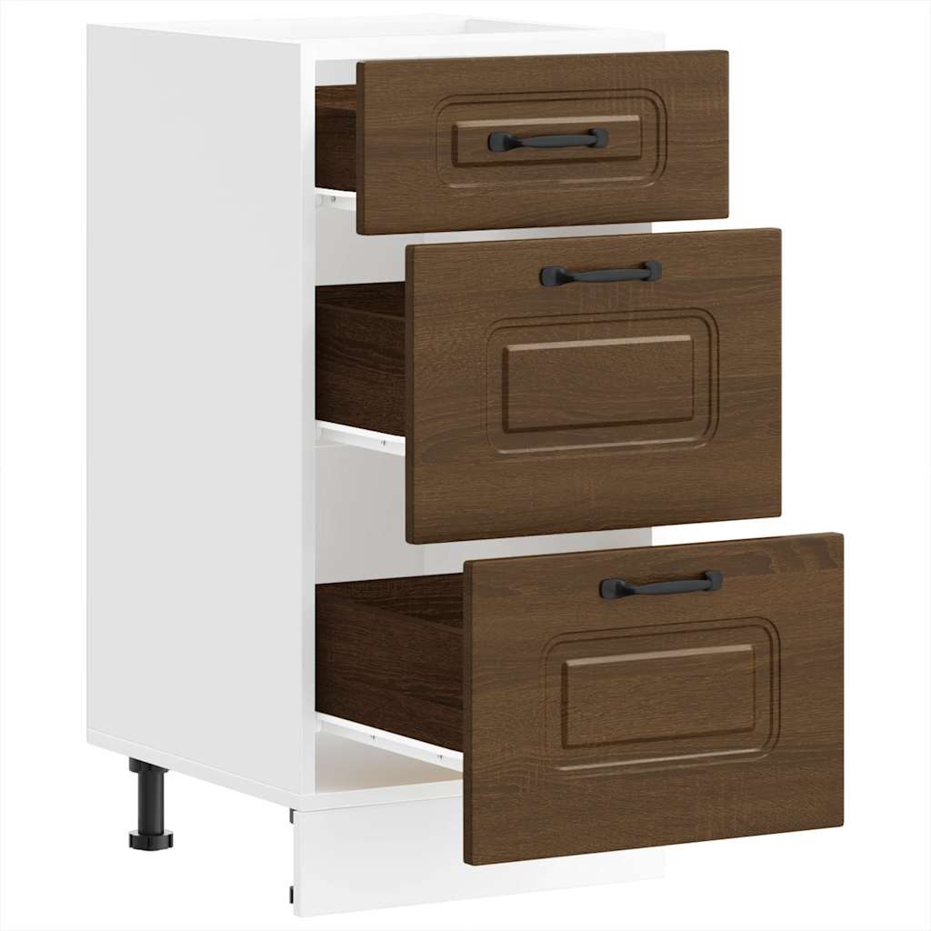 Base da Cucina Kalmar Rovere Marrone in Legno Multistrato