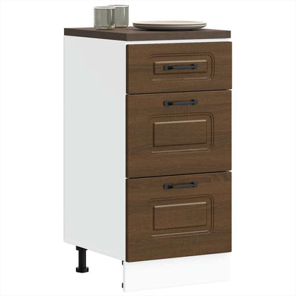Base da Cucina Kalmar Rovere Marrone in Legno Multistrato