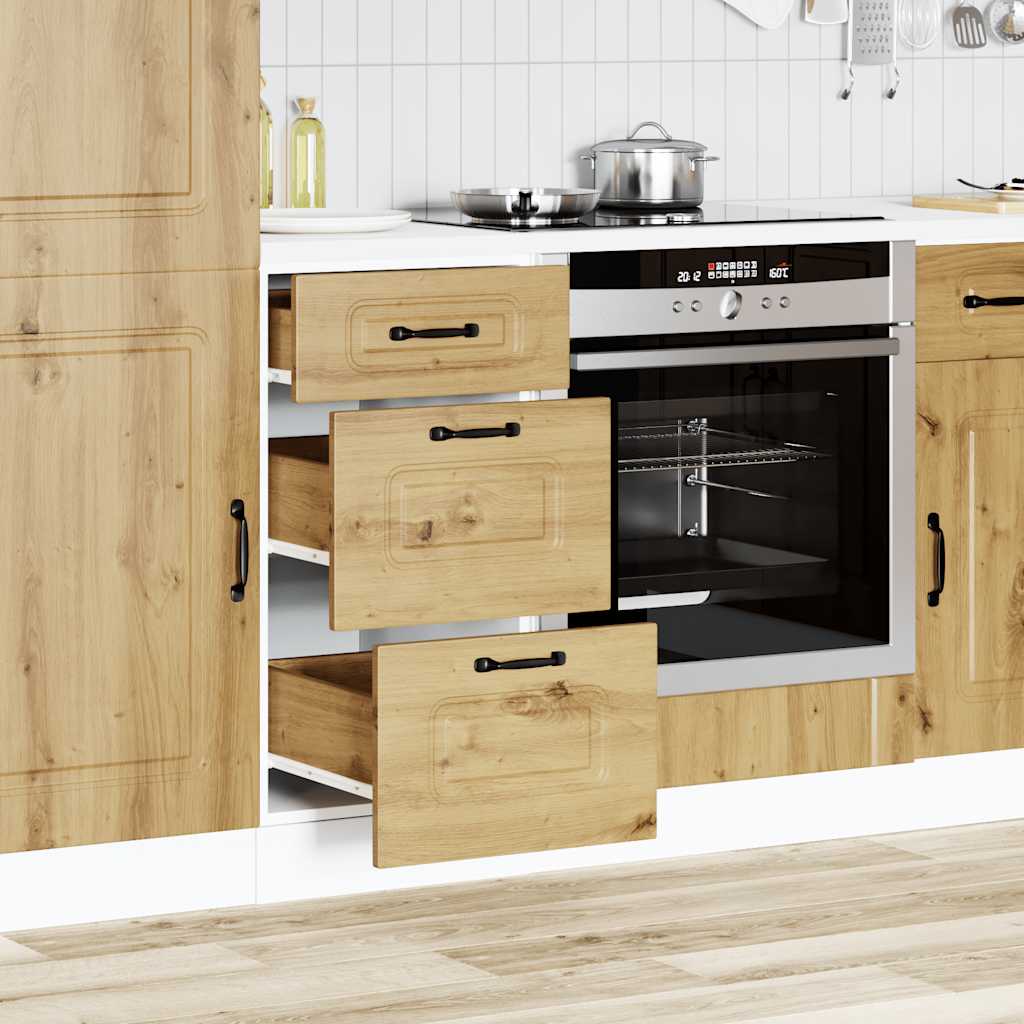 Base da Cucina Kalmar Rovere Artigianale in Legno Multistrato - homemem39