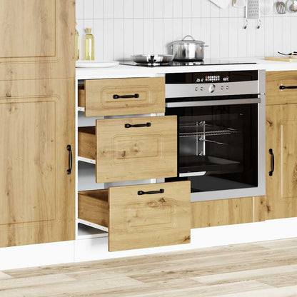 Base da Cucina Kalmar Rovere Artigianale in Legno Multistrato - homemem39