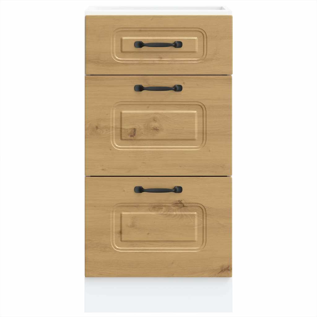 Base da Cucina Kalmar Rovere Artigianale in Legno Multistrato - homemem39