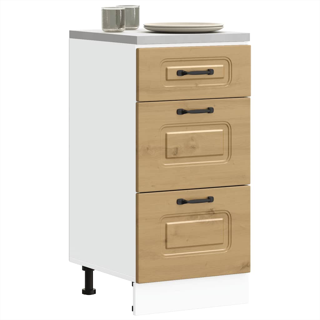 Base da Cucina Kalmar Rovere Artigianale in Legno Multistrato - homemem39