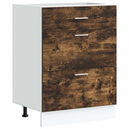 Base da Cucina “Lyon” Rovere Fumo in Legno Multistrato