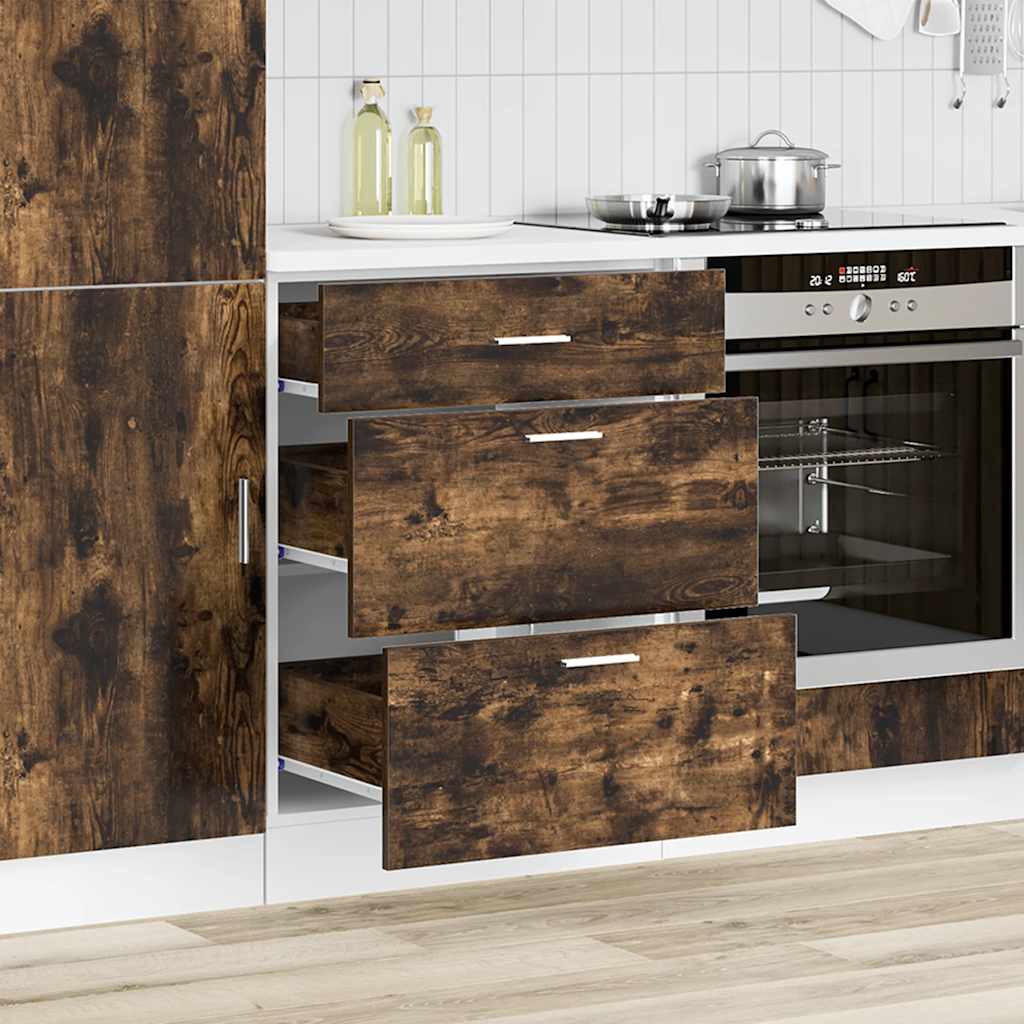 Base da Cucina “Lyon” Rovere Fumo in Legno Multistrato - homemem39