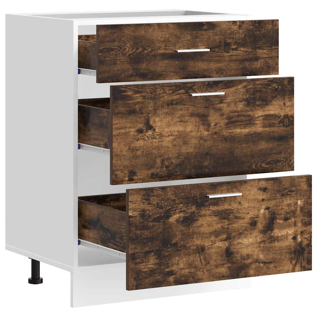 Base da Cucina “Lyon” Rovere Fumo in Legno Multistrato