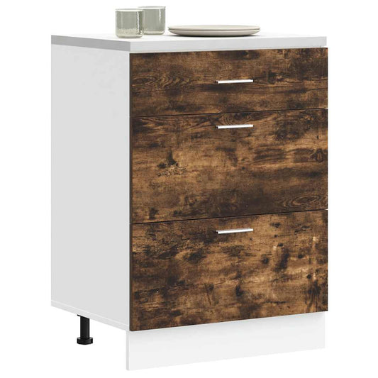 Base da Cucina “Lyon” Rovere Fumo in Legno Multistrato