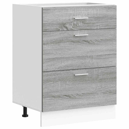 Base da Cucina “Lyon” Grigio Sonoma in Legno Multistrato