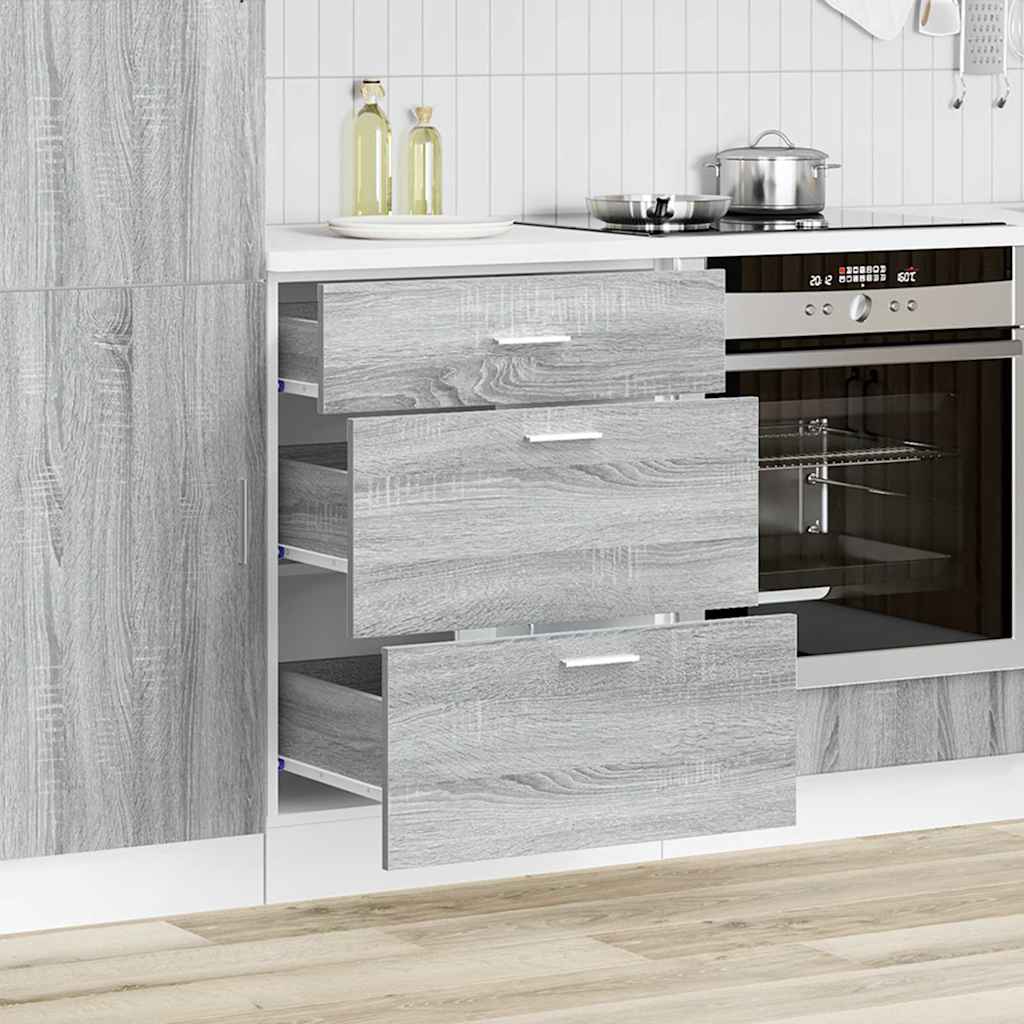 Base da Cucina “Lyon” Grigio Sonoma in Legno Multistrato | homemem39
