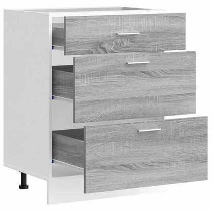 Base da Cucina “Lyon” Grigio Sonoma in Legno Multistrato | homemem39
