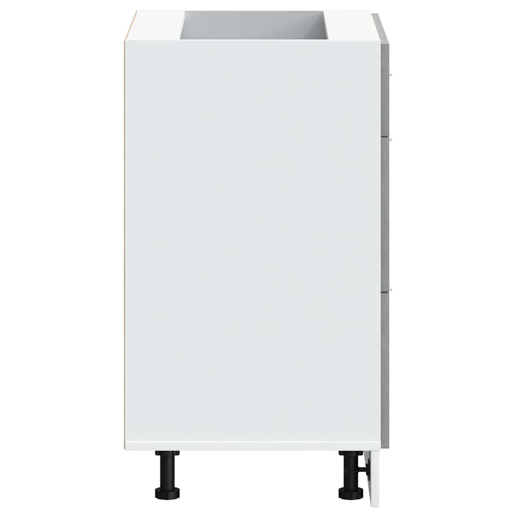 Base da Cucina “Lyon” Grigio Sonoma in Legno Multistrato - homemem39