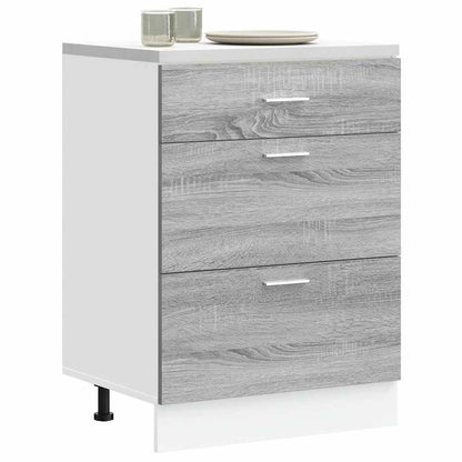 Base da Cucina “Lyon” Grigio Sonoma in Legno Multistrato | homemem39