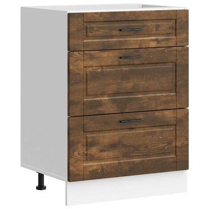 Base da Cucina Porto Rovere Fumo in Legno Multistrato - homemem39