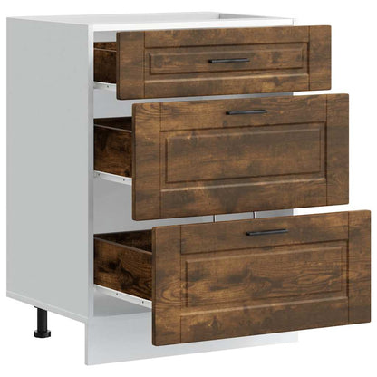 Base da Cucina Porto Rovere Fumo in Legno Multistrato - homemem39