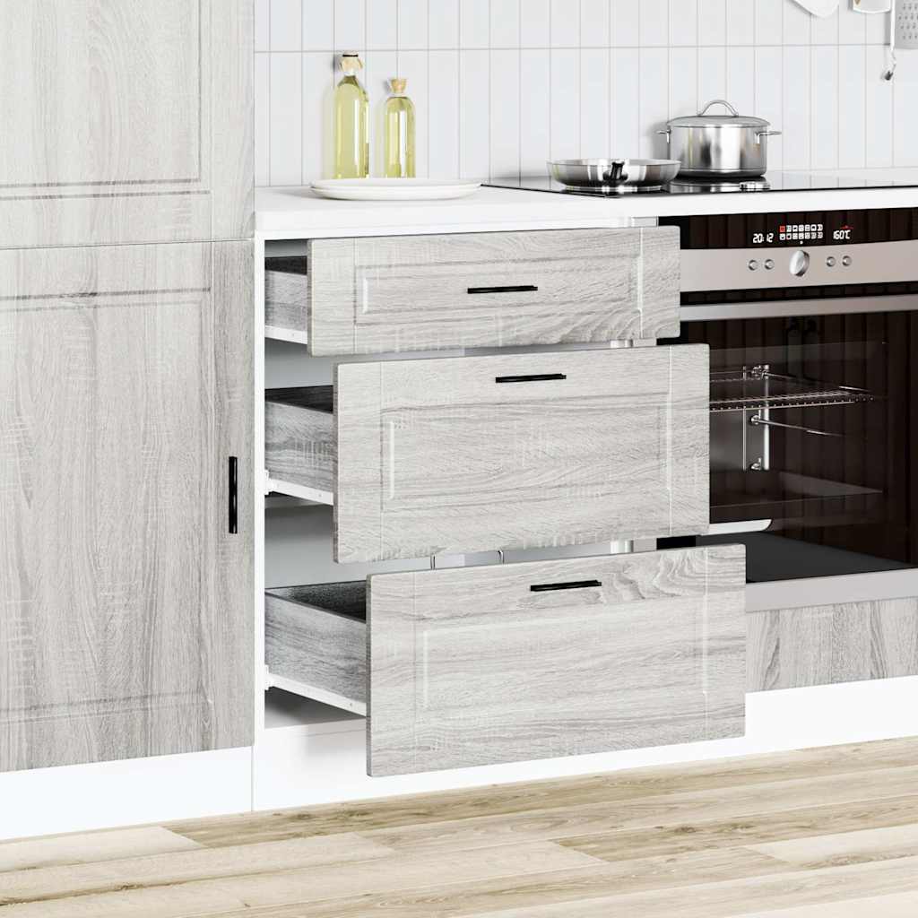 Base da Cucina Porto Grigio Sonoma in Legno Multistrato | homemem39