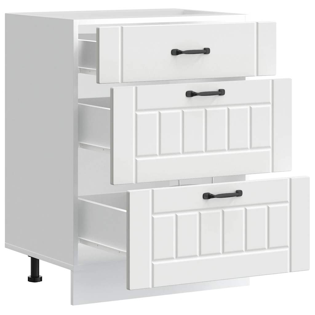 Base da Cucina Lucca Bianco in Legno Multistrato - homemem39