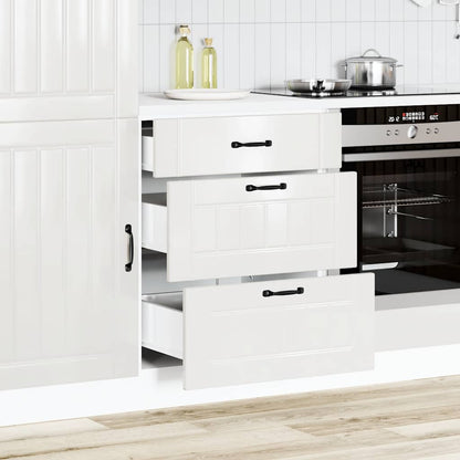 Mobiletto da cucina "Lucca" Bianco lucido in legno ingegnerizzato