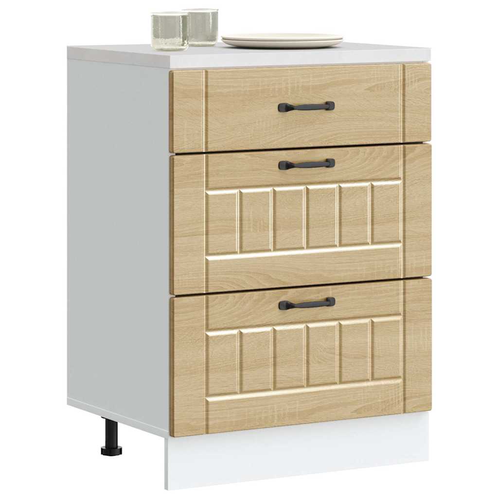 Base da Cucina Lucca Rovere Sonoma in Legno Multistrato - homemem39