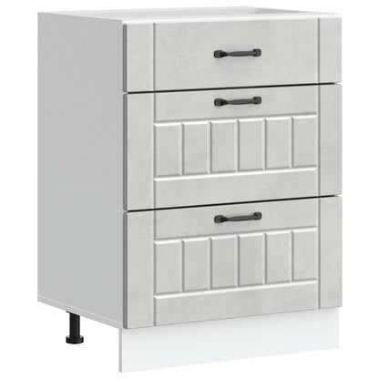 Base da Cucina Lucca Grigio Cemento in Legno Multistrato - homemem39