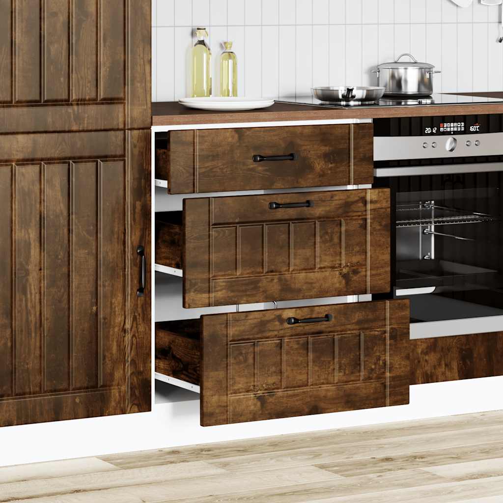 Base da Cucina Lucca Rovere Fumo in Legno Multistrato - homemem39