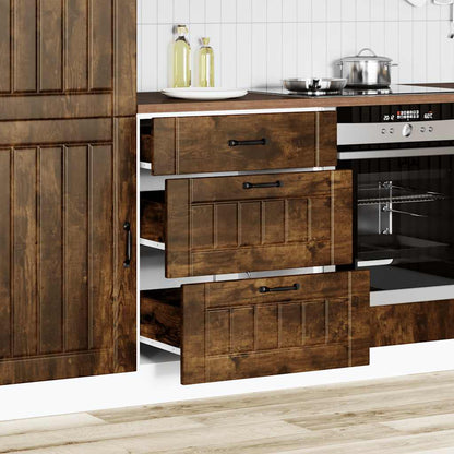 Base da Cucina Lucca Rovere Fumo in Legno Multistrato