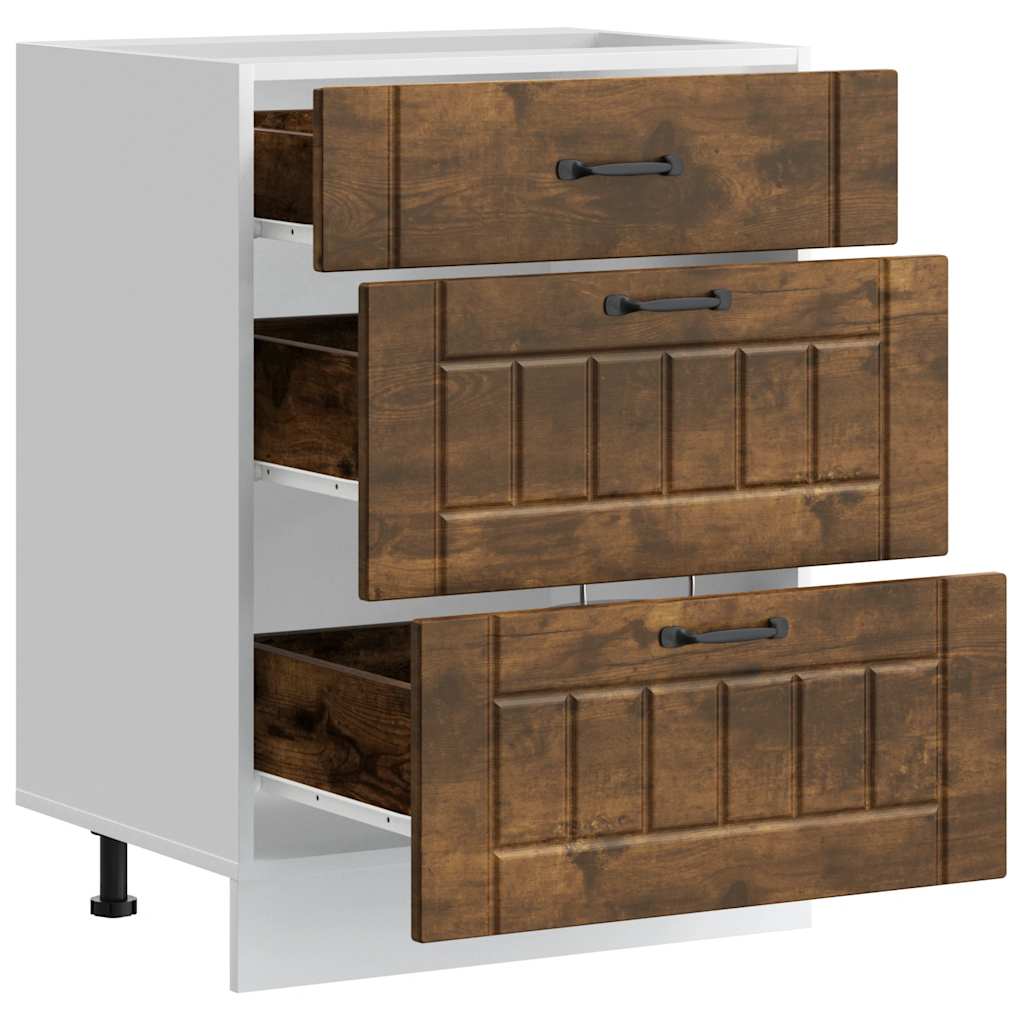 Base da Cucina Lucca Rovere Fumo in Legno Multistrato | homemem39