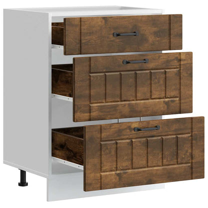 Base da Cucina Lucca Rovere Fumo in Legno Multistrato