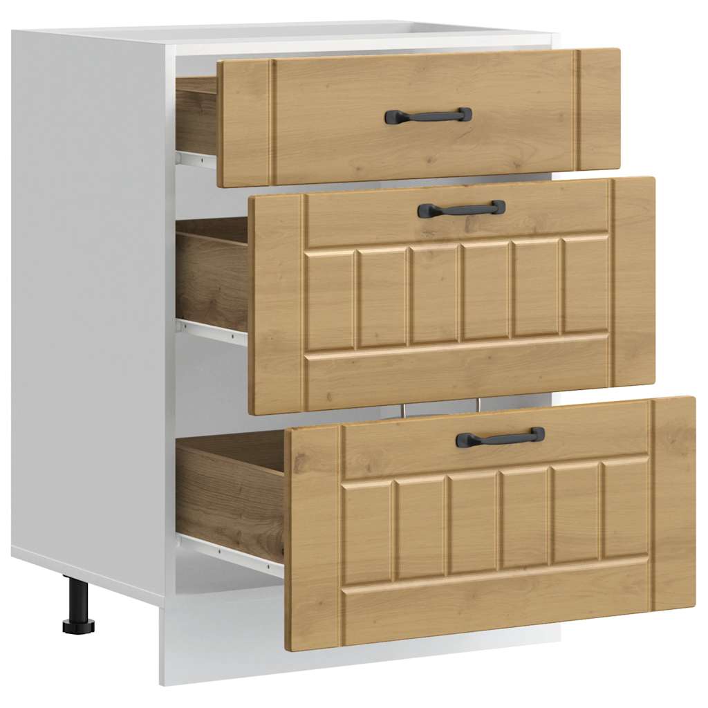 Base da Cucina Lucca Rovere Artigianale in Legno Multistrato - homemem39