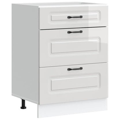 Base da Cucina Kalmar Bianco Lucido in Legno Multistrato - homemem39