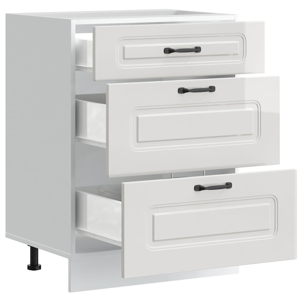 Base da Cucina Kalmar Bianco Lucido in Legno Multistrato - homemem39