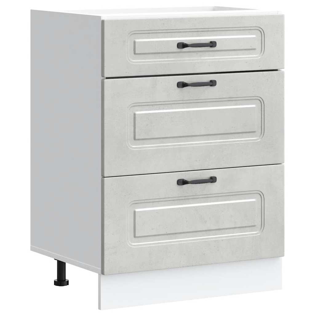 Base da Cucina Kalmar Grigio Cemento in Legno Multistrato - homemem39