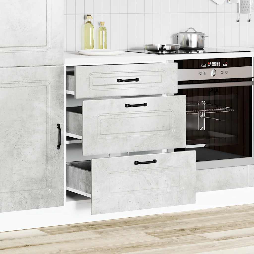 Base da Cucina Kalmar Grigio Cemento in Legno Multistrato - homemem39