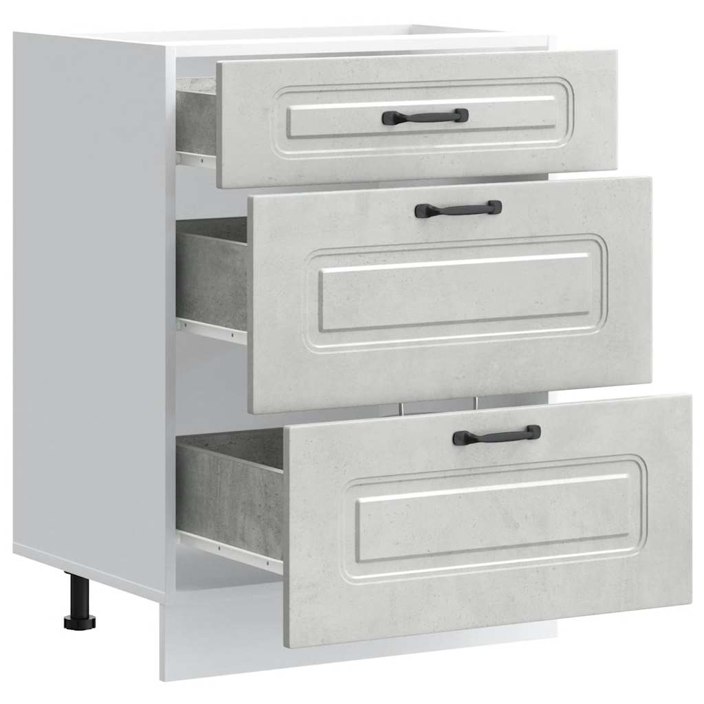 Base da Cucina Kalmar Grigio Cemento in Legno Multistrato - homemem39